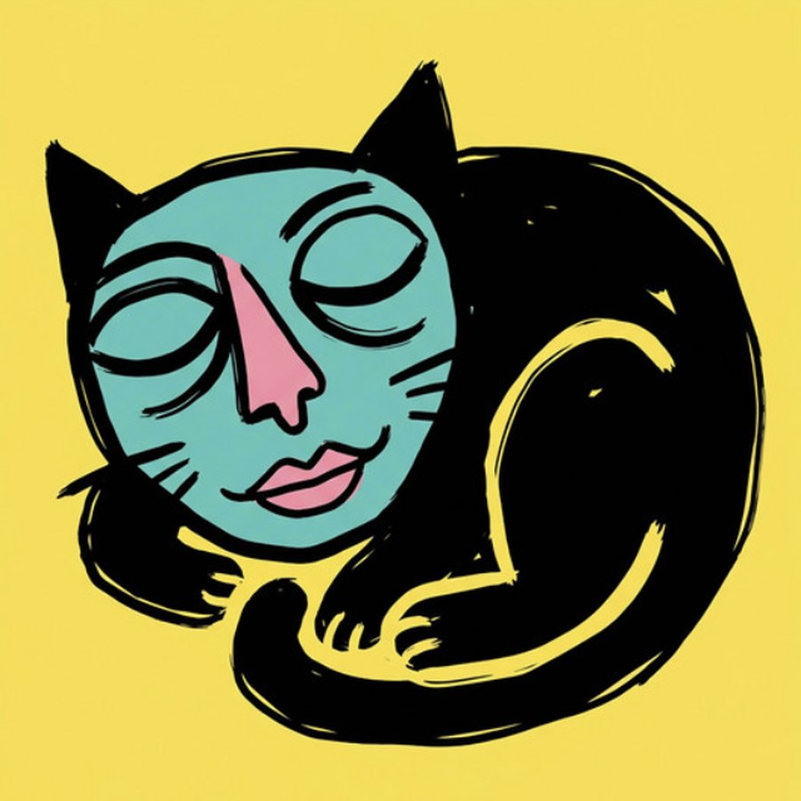 Sleeping with cat — cover